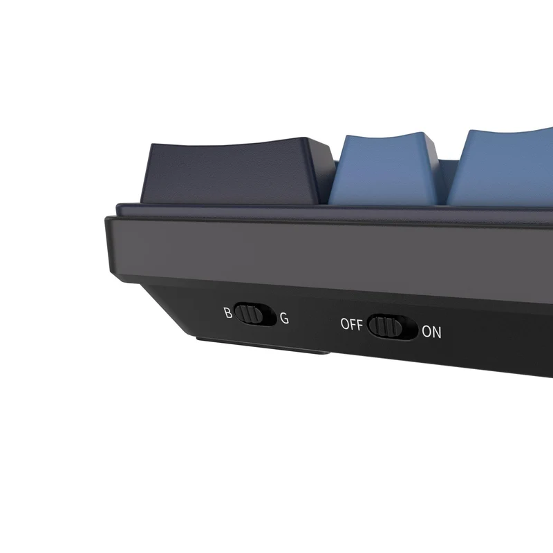 Royal Kludge RK61PLUS Tri-Mode RGB 61 Keys Hot Swappable Mechanical Keyboard Indigo (Sky Cyan Switch)