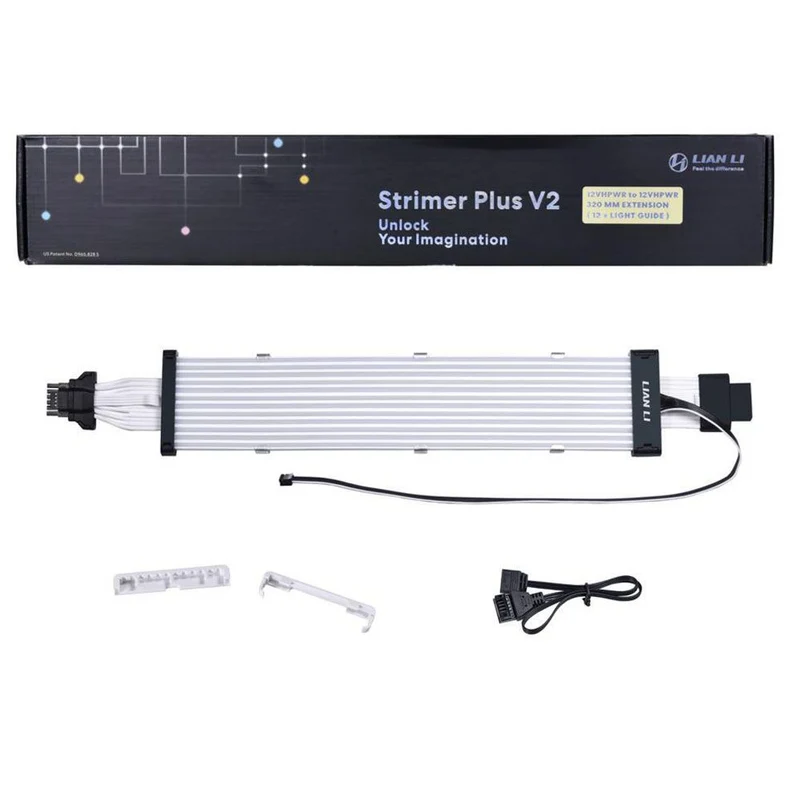 LIAN LI Strimer PLUS V2 16-12 Addressable RGB 320mm Extension Cable (PW16-12PV2 BLACK)