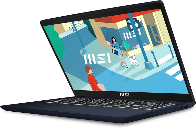 MSI Modern 15 B7M-268PH Laptop (Star Blue) | 15.6" FHD (1920x1080) | Ryzen 5 7530U | 16GB RAM | 512GB SSD | AMD Radeon Graphics | Windows 11 Home | MSI Sleeve Bag