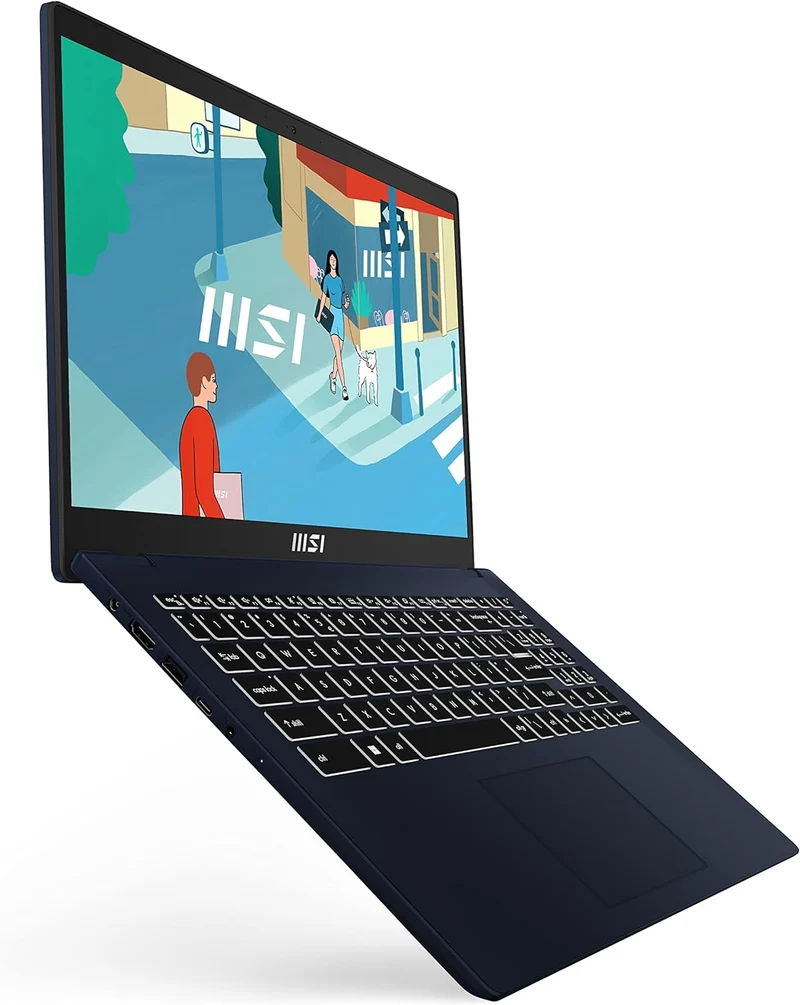 MSI Modern 15 B7M-268PH Laptop (Star Blue) | 15.6" FHD (1920x1080) | Ryzen 5 7530U | 16GB RAM | 512GB SSD | AMD Radeon Graphics | Windows 11 Home | MSI Sleeve Bag