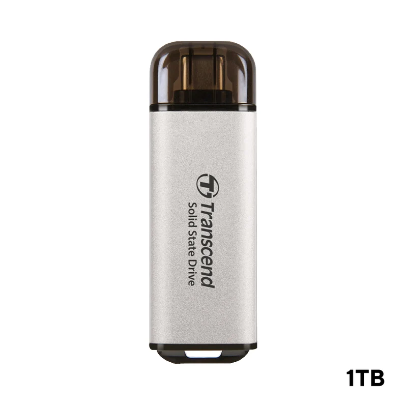 Transcend ESD300 10GBPS USB Type-C Portable SSD (Silver)