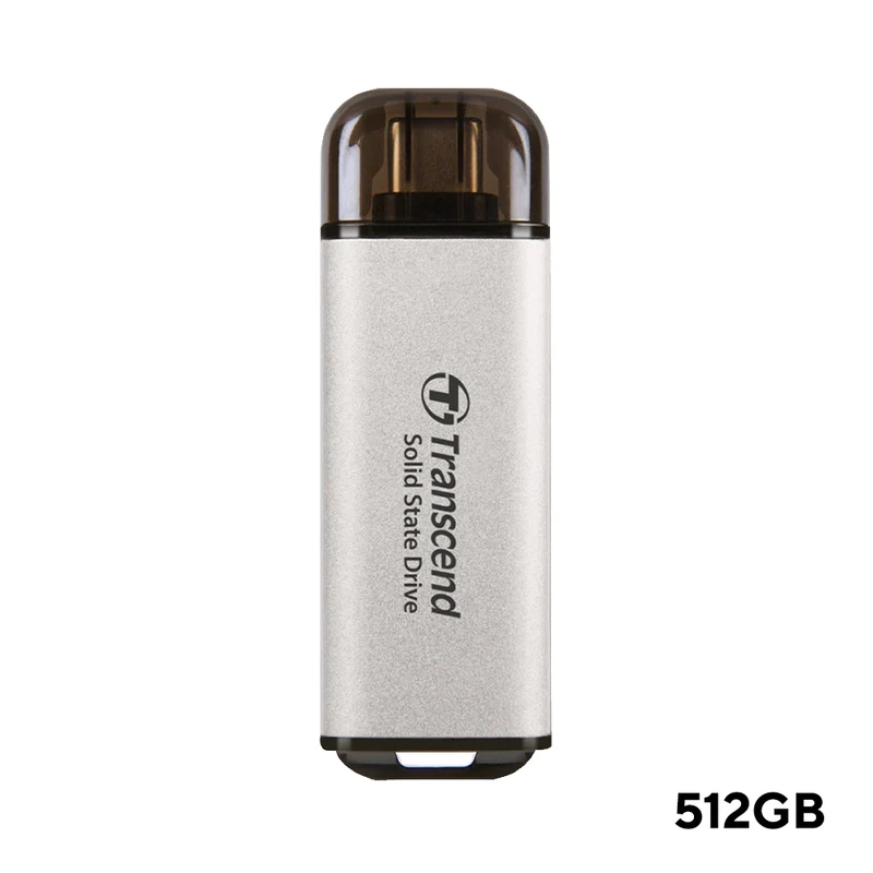 Transcend ESD300 10GBPS USB Type-C Portable SSD (Silver)