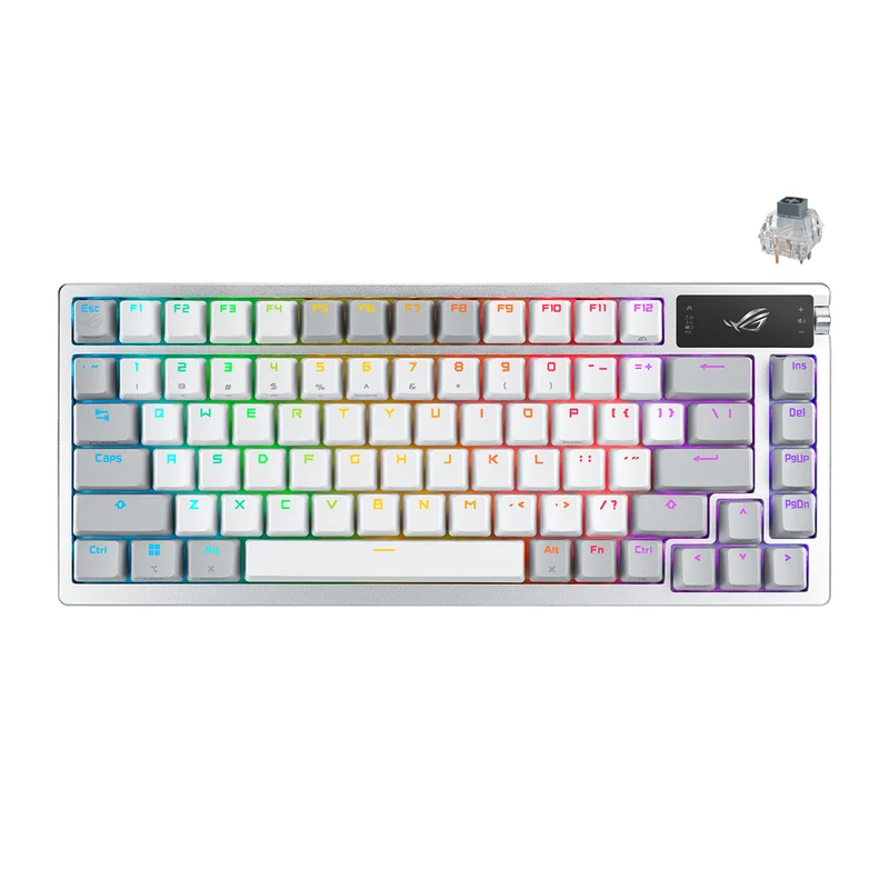 Asus ROG Azoth 75% Wireless Mechanical Gaming Keyboard (White) (ROG NX Storm Switch, ROG NX Snow Switch, Rog NX Storm Switch V2)