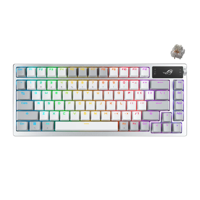 Asus ROG Azoth 75% Wireless Mechanical Gaming Keyboard (White) (ROG NX Storm Switch, ROG NX Snow Switch, Rog NX Storm Switch V2)