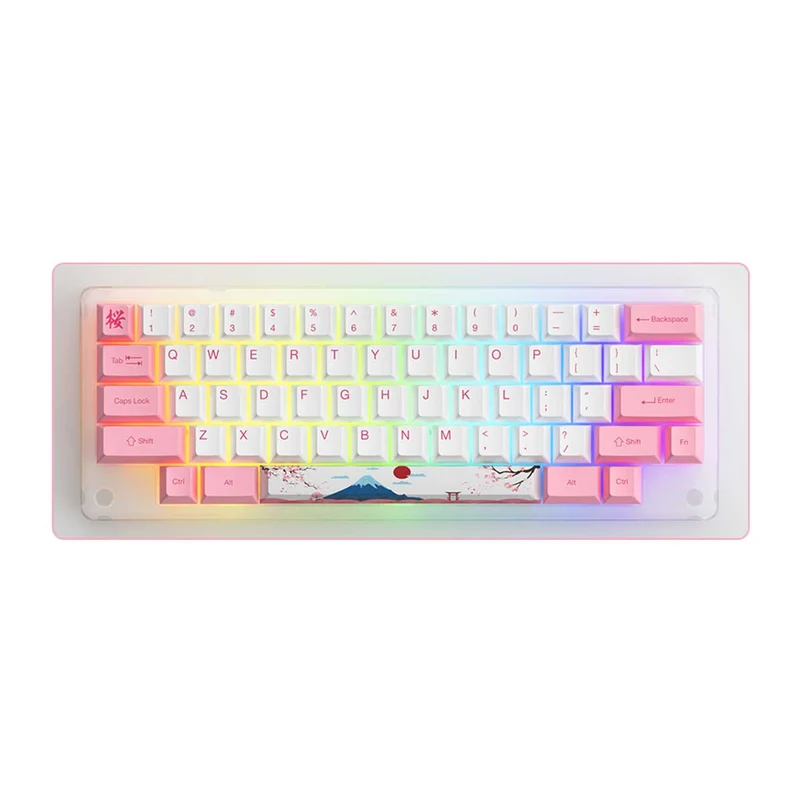 Akko ACR59 World Tour Tokyo RGB Hot-Swappable Mechanical Keyboard White (Akko CS Jelly Pink)