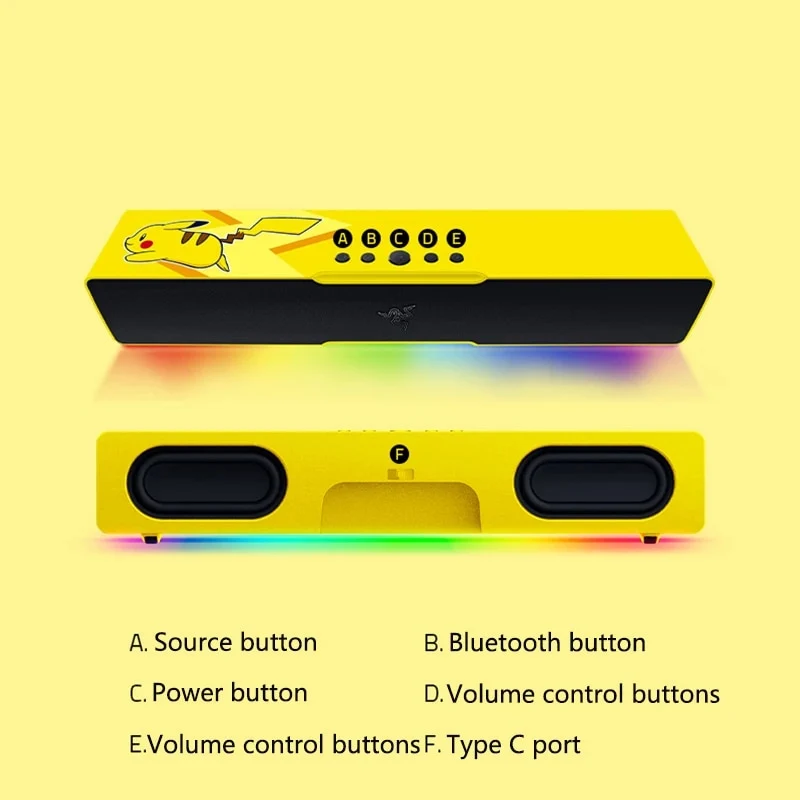 Razer X Pokemon Pikachu Leviathan V2 X Wireless Gaming Soundbar Speaker