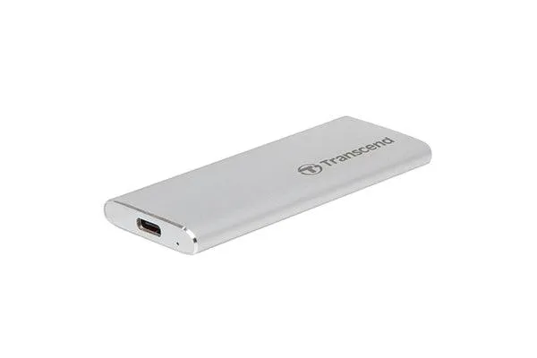 Transcend 250GB ESD260C USB 3.1 GEN 2 TYPE-C Portable SSD (Silver) (TS250GESD260C)