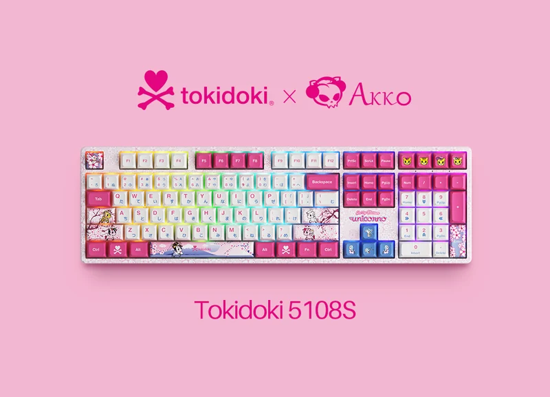 Akko Toki Doki 5108S RGB Hot-Swappable Wired Mechanical Keyboard (Akko CS Crystal)