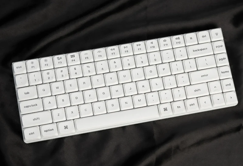 Keychron K3 Pro QMK/Via Hot-Swappable RGB Backlit Custom Wireless Mechanical Keyboard (White)