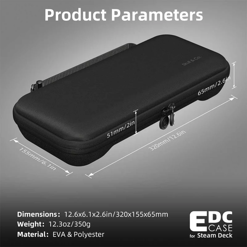 Skull & Co. Grip Case SD + EDC Case SD Bundle For Steam Deck/OLED (Black) (SDGCSET-BK)