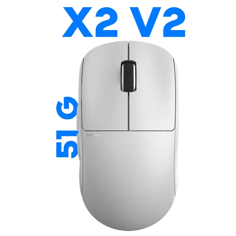 Pulsar X2V2 Symmetrical Wireless Gaming Mouse Size 1 (White) (PX2212)