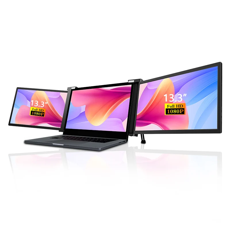 S13 13" FHD (1920x1080) IPS HDR Portable Dual Screen Monitor for Notebook Laptop + Sleeve