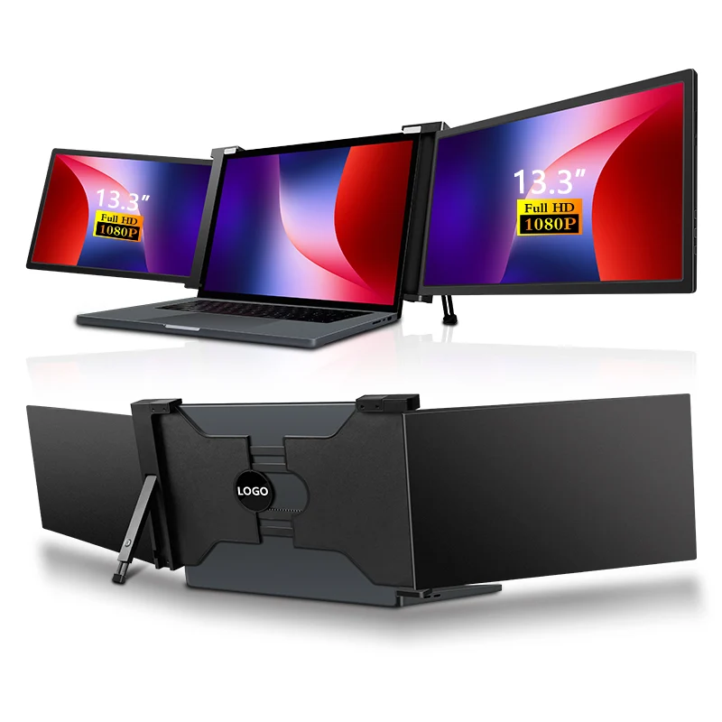 S13 13" FHD (1920x1080) IPS HDR Portable Dual Screen Monitor for Notebook Laptop + Sleeve