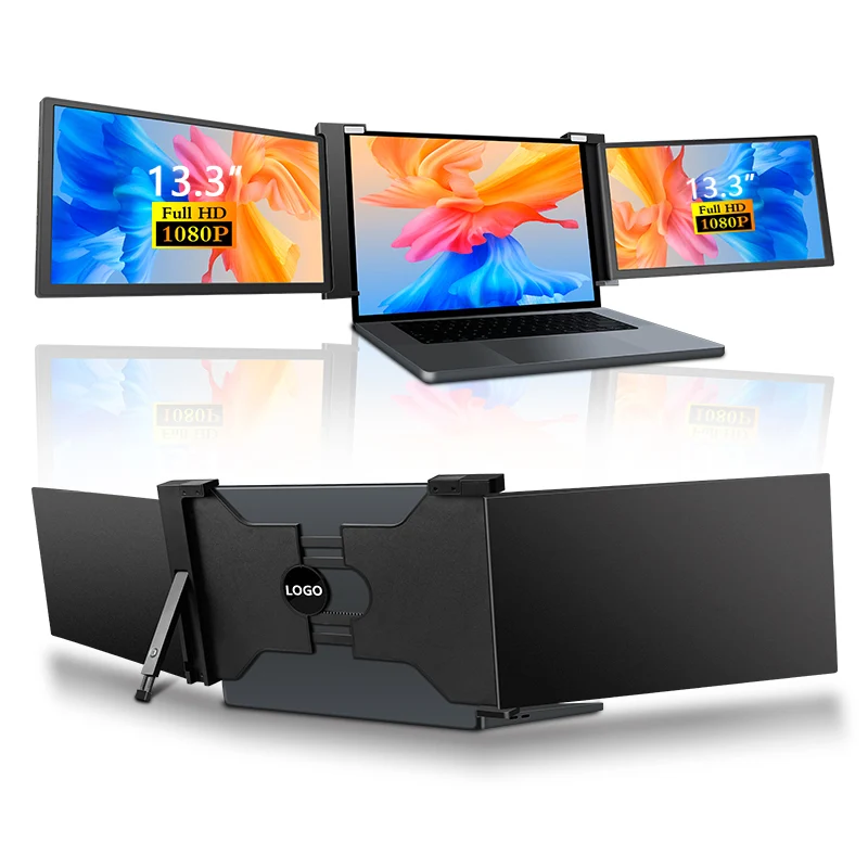 S13 13" FHD (1920x1080) IPS HDR Portable Dual Screen Monitor for Notebook Laptop + Sleeve
