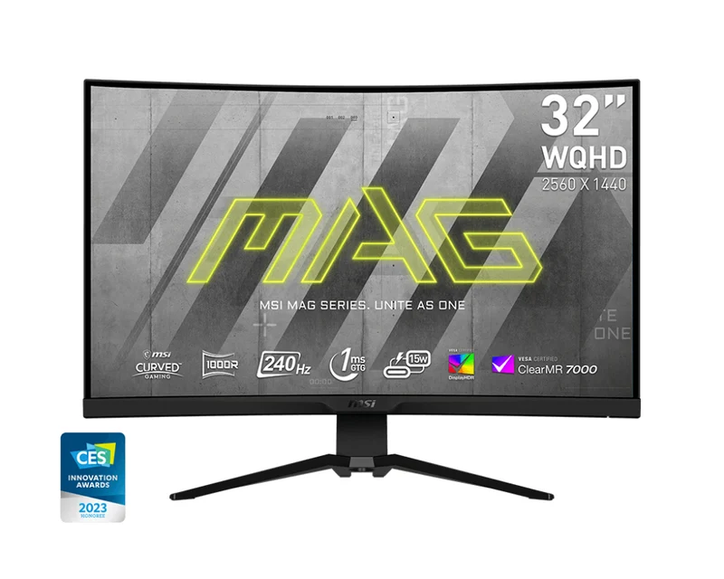 MSI MAG 325CQRXF 32" WQHD 240Hz 1ms Rapid VA Curved Gaming Monitor