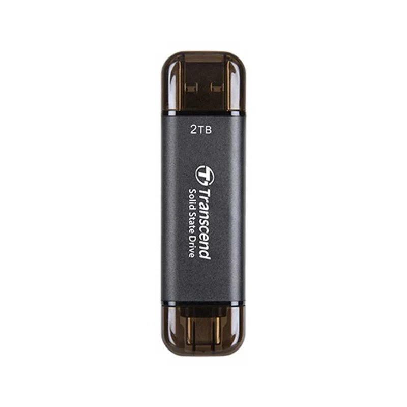 Transcend ESD310C 2TB 10GBPS USB Type-C/Type-A Portable SSD (Black) (TS2TESD310C)