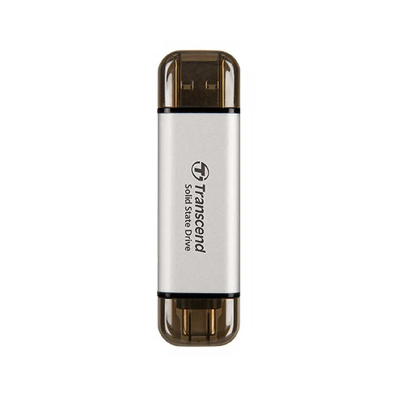 Transcend ESD310S 10GBPS USB Type-C/Type-A Portable SSD (Silver) (512GB, 1TB, 2TB)