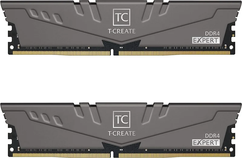 Teamgroup T-Create Expert 16GB (2X8GB) DDR4 3600MHZ CL18-22-22-42 1.35V Desktop Memory (Titanium Grey) (TTCED416G3600HC18JDC01)