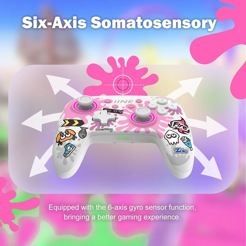 IINE Switch Controller NFC Pink & White (L708)