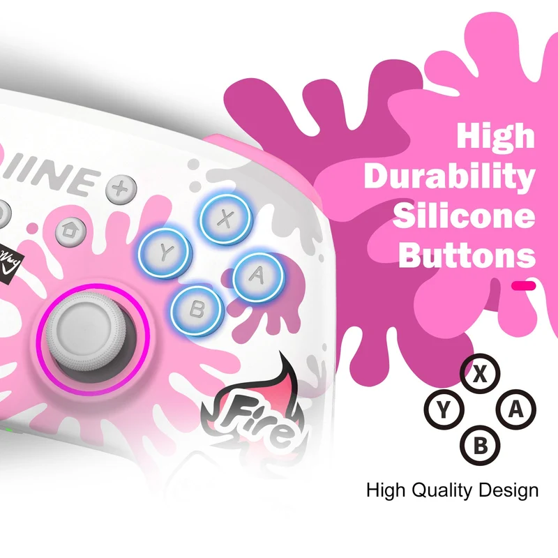 IINE Switch Controller NFC Pink & White (L708)