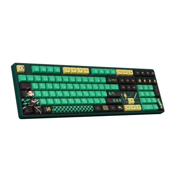 Akko Demon Slayer Tanjirou 5108B Plus Multi-Modes RGB Hot-Swappable Mechanical Keyboard (Akko V3 Cream Yellow Pro)