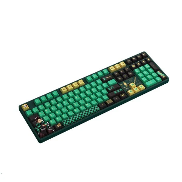 Akko Demon Slayer Tanjirou 5108B Plus Multi-Modes RGB Hot-Swappable Mechanical Keyboard (Akko V3 Cream Yellow Pro)