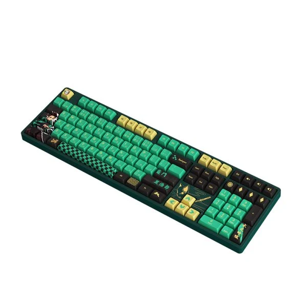 Akko Demon Slayer Tanjirou 5108B Plus Multi-Modes RGB Hot-Swappable Mechanical Keyboard (Akko V3 Cream Yellow Pro)