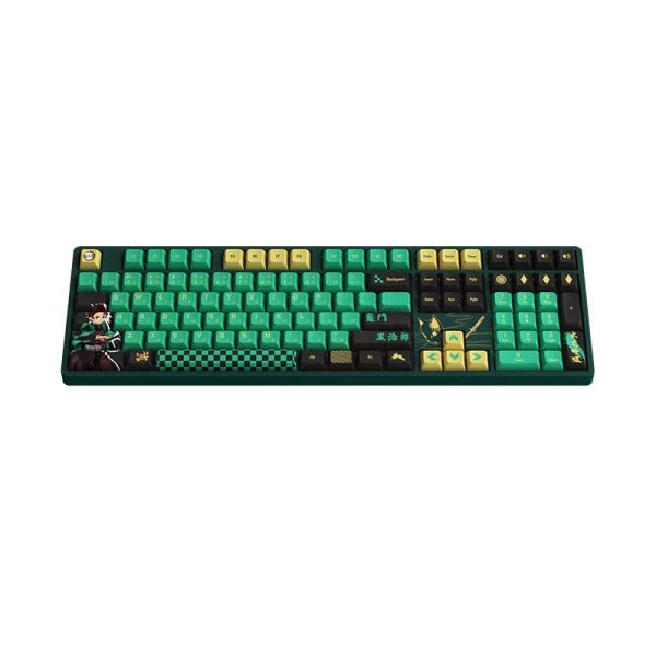 Akko Demon Slayer Tanjirou 5108B Plus Multi-Modes RGB Hot-Swappable Mechanical Keyboard (Akko V3 Cream Yellow Pro)