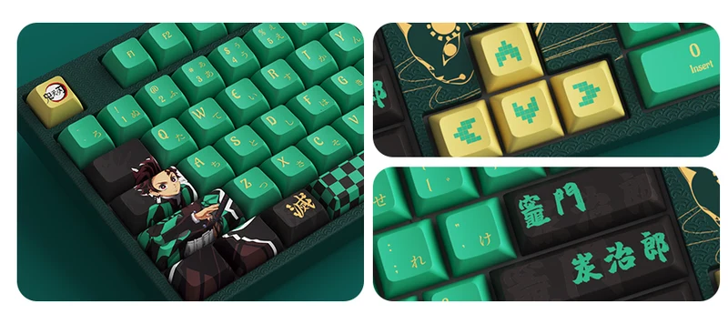 Akko Demon Slayer Tanjirou 5108B Plus Multi-Modes RGB Hot-Swappable Mechanical Keyboard (Akko V3 Cream Yellow Pro)