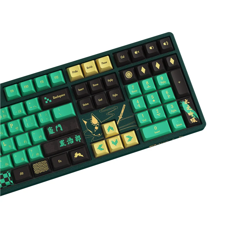 Akko Demon Slayer Tanjirou 5108B Plus Multi-Modes RGB Hot-Swappable Mechanical Keyboard (Akko V3 Cream Yellow Pro)
