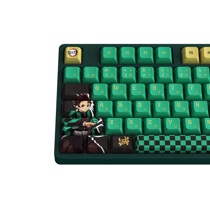 Akko Demon Slayer Tanjirou 5108B Plus Multi-Modes RGB Hot-Swappable Mechanical Keyboard (Akko V3 Cream Yellow Pro)