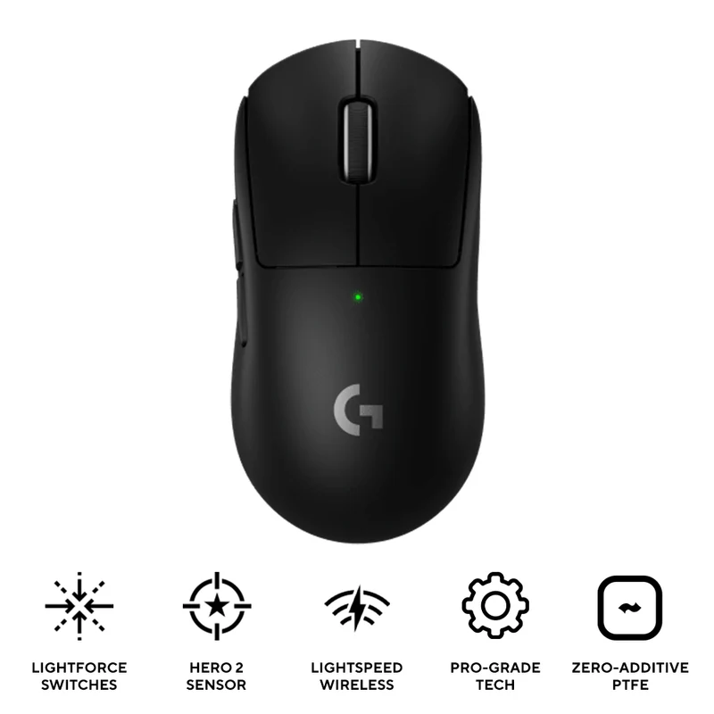Logitech G Pro X Superlight 2 Lightspeed Wireless Gaming Mouse (Black, White, Magenta)