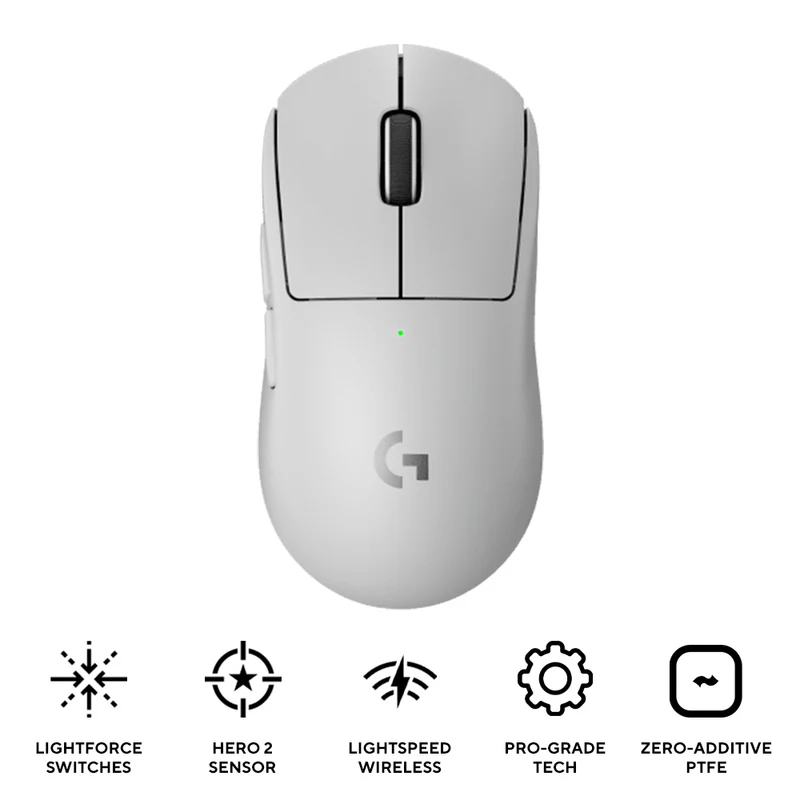 Logitech G Pro X Superlight 2 Lightspeed Wireless Gaming Mouse (Black, White, Magenta)