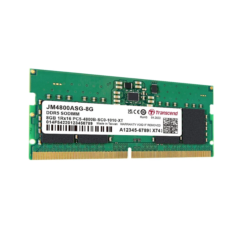 Transcend Jetram 8GB DDR5 4800MHZ CL40 SODIMM (JM4800ASG-8G)