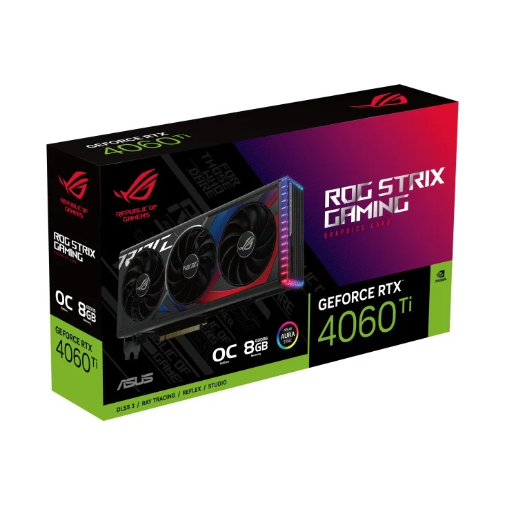 Asus ROG Strix GeForce RTX 4060 Ti OC 8GB GDDR6 Gaming Graphics Card