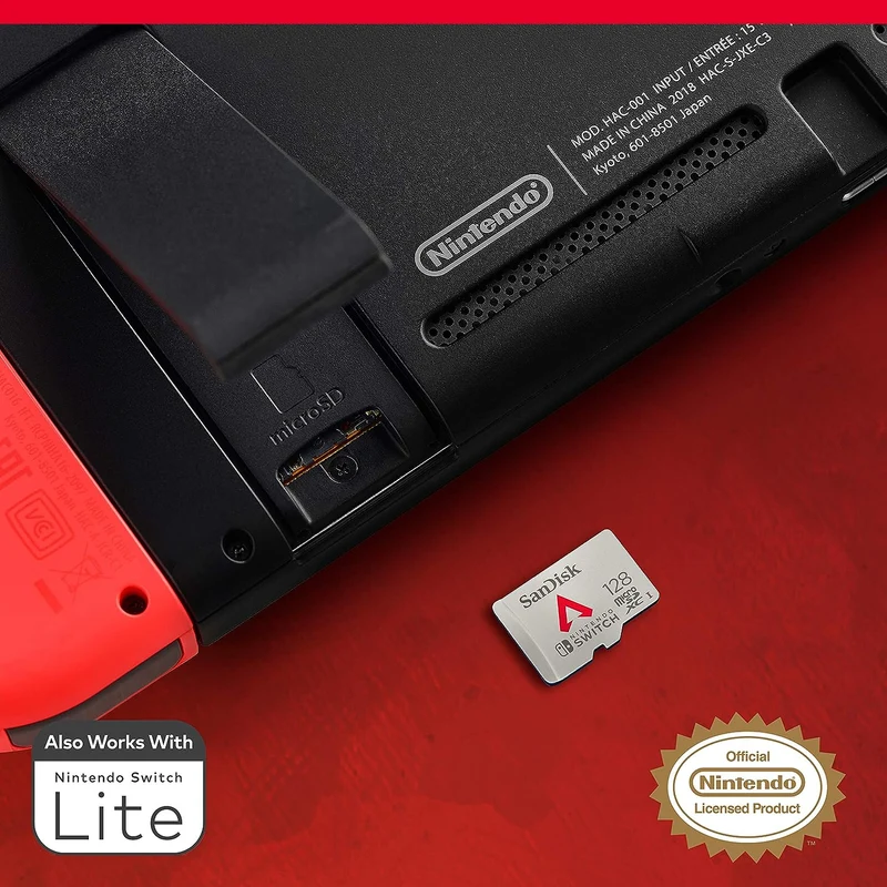 SanDisk 128GB MicroSDXC UHS-I 100MB/S Memory Card For Nintendo Switch - Apex Legends Edition (SDSQXAO-128G-GN3ZY)