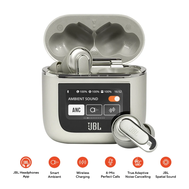 JBL Tour Pro 2 True Wireless Noise Cancelling Earbuds (Champagne)