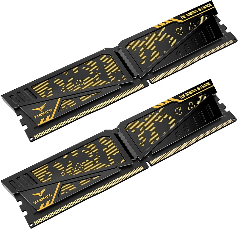 Teamgroup T-Force Vulcan TUF Gaming Alliance 16GB (2X8GB) DDR4 3200MHZ Desktop Memory (TLTYD416G3200HC16CDC01)