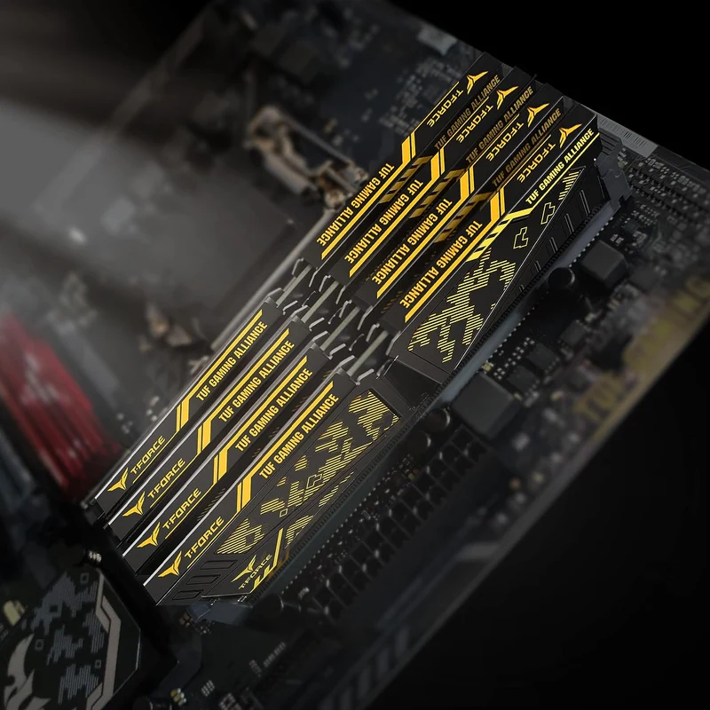 Teamgroup T-Force Vulcan TUF Gaming Alliance 16GB (2X8GB) DDR4 3200MHZ Desktop Memory (TLTYD416G3200HC16CDC01)