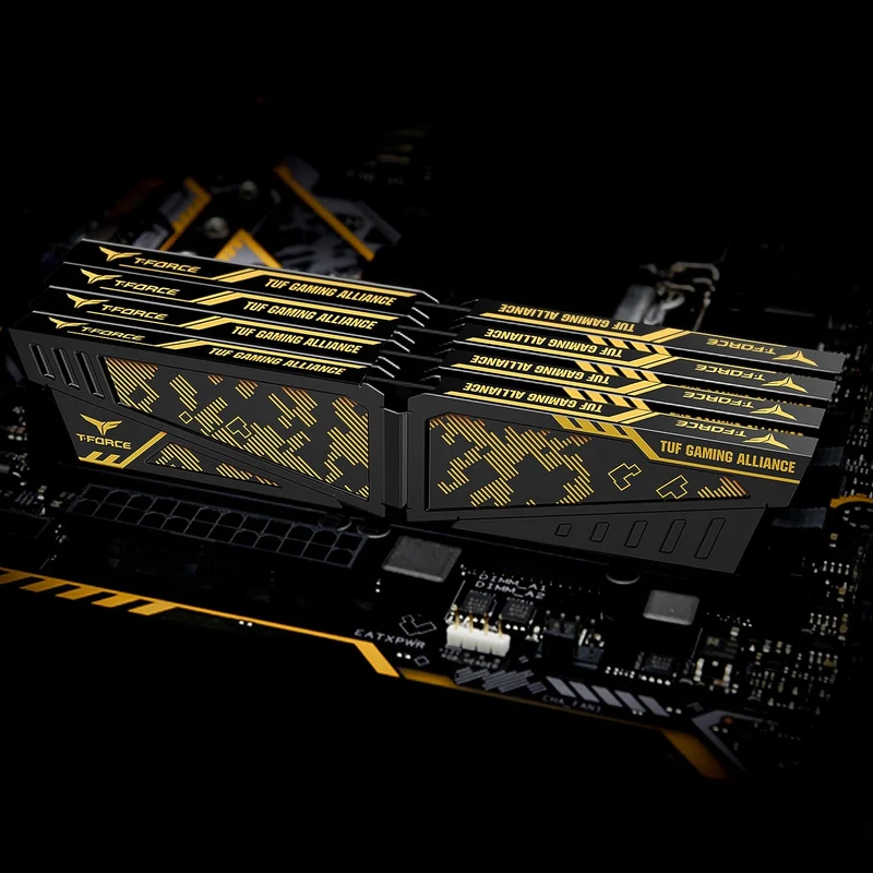 Teamgroup T-Force Vulcan TUF Gaming Alliance 16GB (2X8GB) DDR4 3200MHZ Desktop Memory (TLTYD416G3200HC16CDC01)