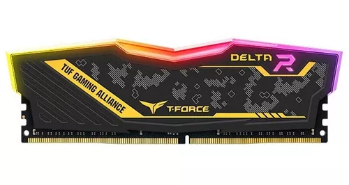 Teamgroup T-Force Delta TUF Gaming Alliance RGB 16GB DDR4 3200MHZ CL16-20-20-40 1.35V Desktop Memory (Black) (TF9D416G3200HC16F01)