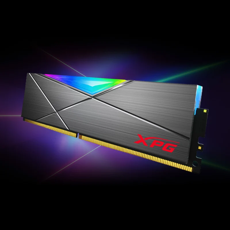 ADATA XPG Spectrix D50 8GB (1X8GB) DDR4 RGB 3200MHZ PC4-25600 CL16-20-20 1.35V Desktop Memory (Tungsten Grey) (AX4U32008G16A-ST50)