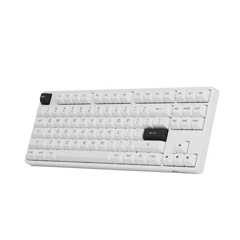 Akko 5087S VIA RGB Hot-Swappable Mechanical Keyboard Black on White (Gateron Orange-Lubed)