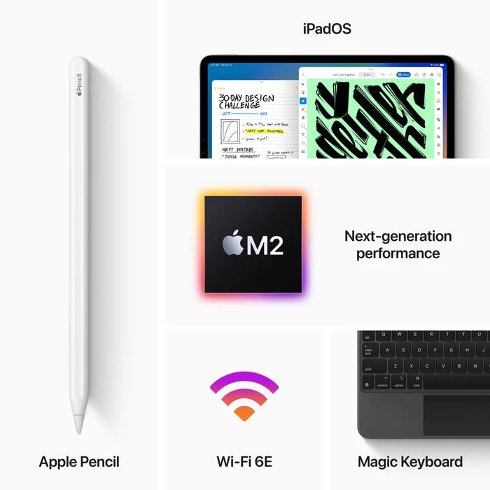 iPad Pro M2 (4th Gen) Wifi 128GB 11” (Silver) (MNXE3PP/A)