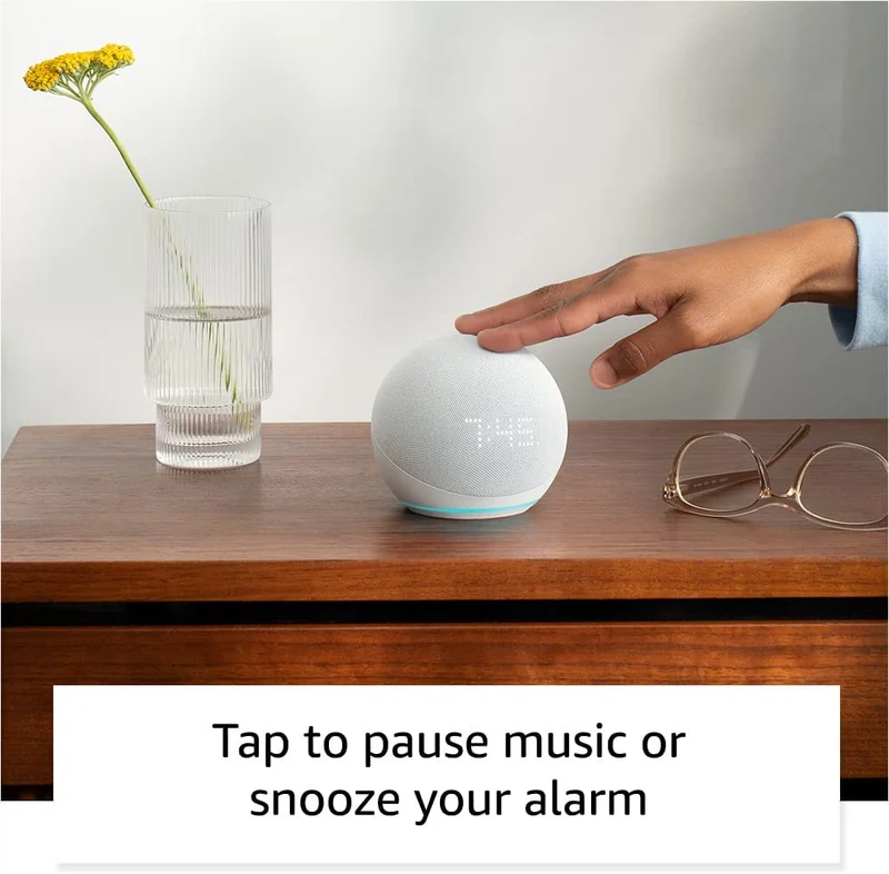Amazon Echo Dot 5th Gen Smart Speaker With Clock & Alexa (Cloud Blue)