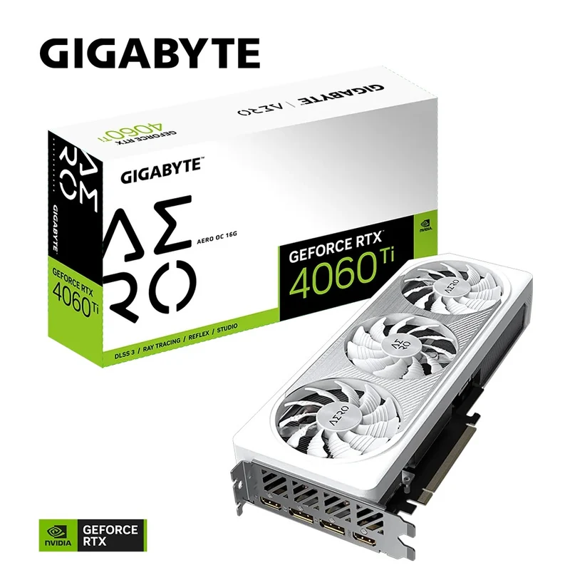 Gigabyte GeForce RTX 4060 Ti Aero OC 16GB GDDR6 Graphics Card (GV-N406TAERO OC-16GD)