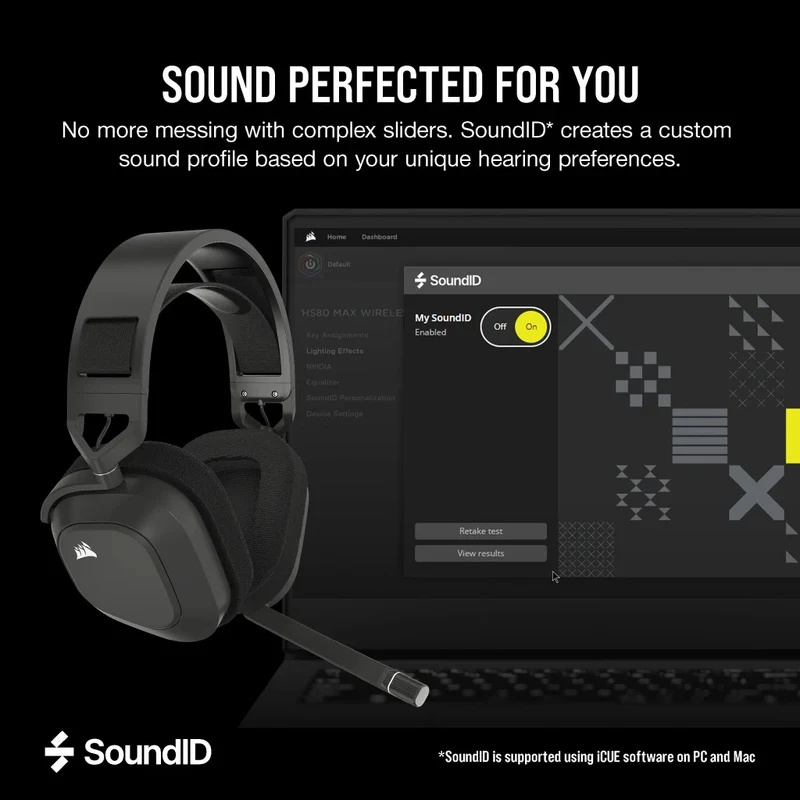 Corsair HS80 MAX Premium Wireless RGB Gaming Headset (Steel Grey)