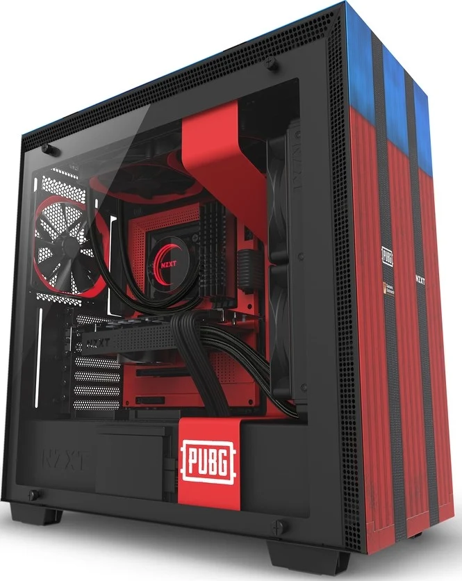 NZXT H700 PUBG CRFT Limited Edition Mid-Tower Case (Red/Blue) (CA-H700B-PG)