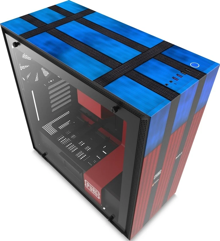NZXT H700 PUBG CRFT Limited Edition Mid-Tower Case (Red/Blue) (CA-H700B-PG)