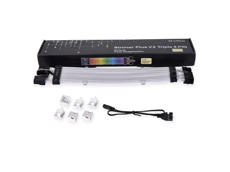 Lian Li Strimer Plus V2 Triple 8 Pin Addressable 300mm Extension Cable (PW12-PV2 Black)